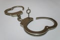 Steel police handcuffs Royalty Free Stock Photo