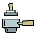 Steel portafilter icon, outline style