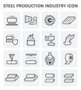 Steel production icon