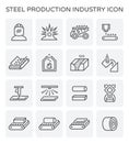 Steel production icon