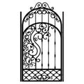 Steel railing panels that include balls, flowers, leaves and rosettes. Use these decorative iron cross bars to create a