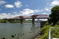 Steel railway bridge