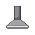 steel range hood cartoon vector illustration Royalty Free Stock Photo