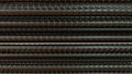 steel rebar background - isolated conceptual industrial 3D illustration Royalty Free Stock Photo