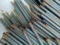 steel rebar for reinforcement concrete at construction dite.