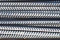 Steel reinforcement bars close up Royalty Free Stock Photo
