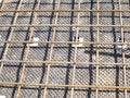 Steel reinforcement frame for subsequent concrete pouring Royalty Free Stock Photo