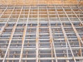 Steel reinforcement frame for subsequent concrete pouring Royalty Free Stock Photo