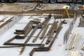 Steel reinforcement rods used to reinforce concrete