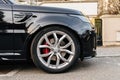 steel rims wheel of Black luxury Land Rover Range Rover Sport