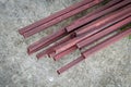 Steel rod bar for building construction Royalty Free Stock Photo