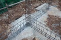 Steel rod for beam and pillar at construction site Royalty Free Stock Photo