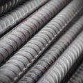 Steel rods or bars used to reinforce concrete Royalty Free Stock Photo