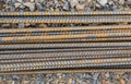 Steel rods or bars Royalty Free Stock Photo