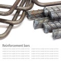 Steel rods, Reinforcement bars isolated on white background used Royalty Free Stock Photo