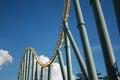 Steel roller coaster Royalty Free Stock Photo