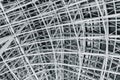 Steel roof geometry wire frame construction
