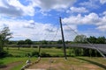Steel ropes of cable-stayed Footbridge in Frankenberg, Saxony, Germany Royalty Free Stock Photo