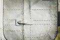 Steel Round Head Rivets in sheet aluminium body of aircraft Royalty Free Stock Photo