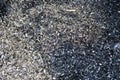 Steel scrap materials recycling. Abstract, background and texture of metal shavings. Royalty Free Stock Photo