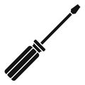 Steel screwdriver icon, simple style