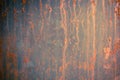 Steel sheet that reacts with moisture causing rust Royalty Free Stock Photo