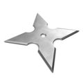 Steel Shuriken on white. 3D illustration Royalty Free Stock Photo