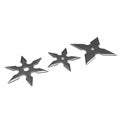 Steel Shuriken on white. 3D illustration Royalty Free Stock Photo