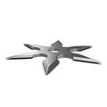 Steel Shuriken on white. 3D illustration Royalty Free Stock Photo