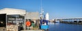 Panorama of North Shields Fish Quay and Market Royalty Free Stock Photo