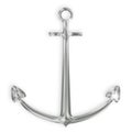 Steel silver anchor