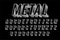 Steel or silver shiny text 3d style effect