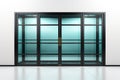 Steel Sliding Doors on white background Royalty Free Stock Photo