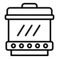 Steel smokehouse icon, outline style