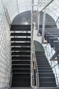 Steel stairway in a modern office building Royalty Free Stock Photo