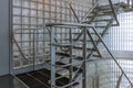 Steel stairway in a modern office building Royalty Free Stock Photo