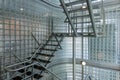 Steel stairway in a modern office building Royalty Free Stock Photo