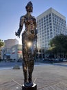 Steel statue made from recycled parts in san jose