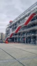 The steel structure of the Centre Pompidu at day, Paris, France