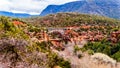 The steel structure of Midgely Bridge on Arizona SR89A between Sedona and Flagstaff over Wilson Canyon at Oak Creek Canyon Royalty Free Stock Photo