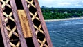 Steel structure of the Quebec Bridge Royalty Free Stock Photo