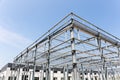 Steel structure factory building under construction Royalty Free Stock Photo