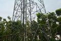 Close up of a mobile tower in India, selective focusing