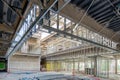 Steel stud construction on the interior of a modern office building. Royalty Free Stock Photo