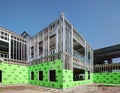 Steel stud construction in an office building Royalty Free Stock Photo