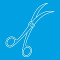 Steel surgical instruments icon, outline style