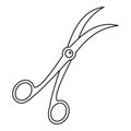 Steel surgical instruments icon, outline style