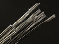 steel tattoo needles close up