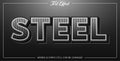 steel editable text effect style Royalty Free Stock Photo
