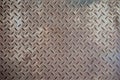 Steel texture from Manhole cover. Metallic background and wallpaper. Detail of Manhole cover pattern. Royalty Free Stock Photo